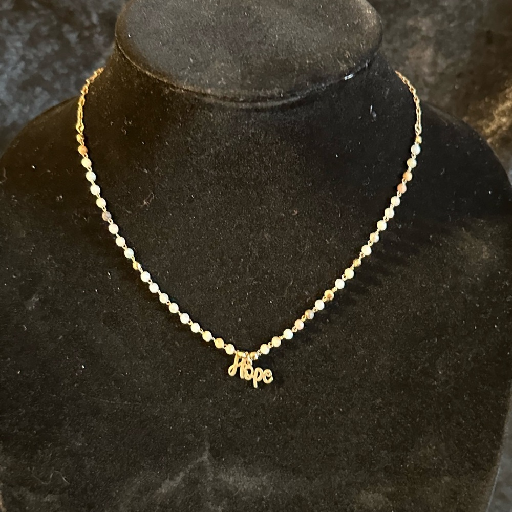 NWT Anne Marie Gold 'Hope' Necklace